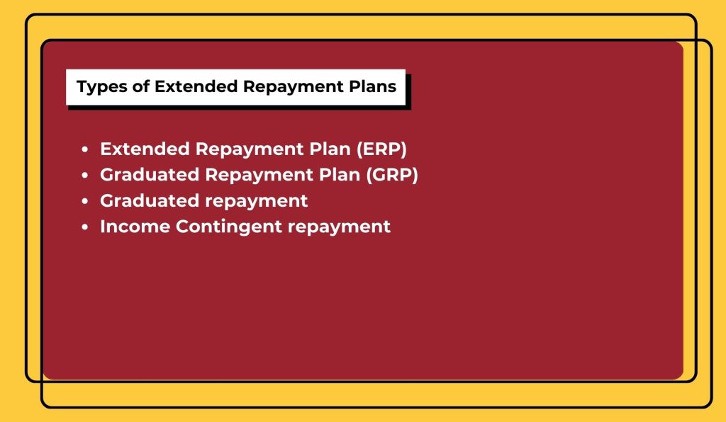 Types of Extended Repayment Plans