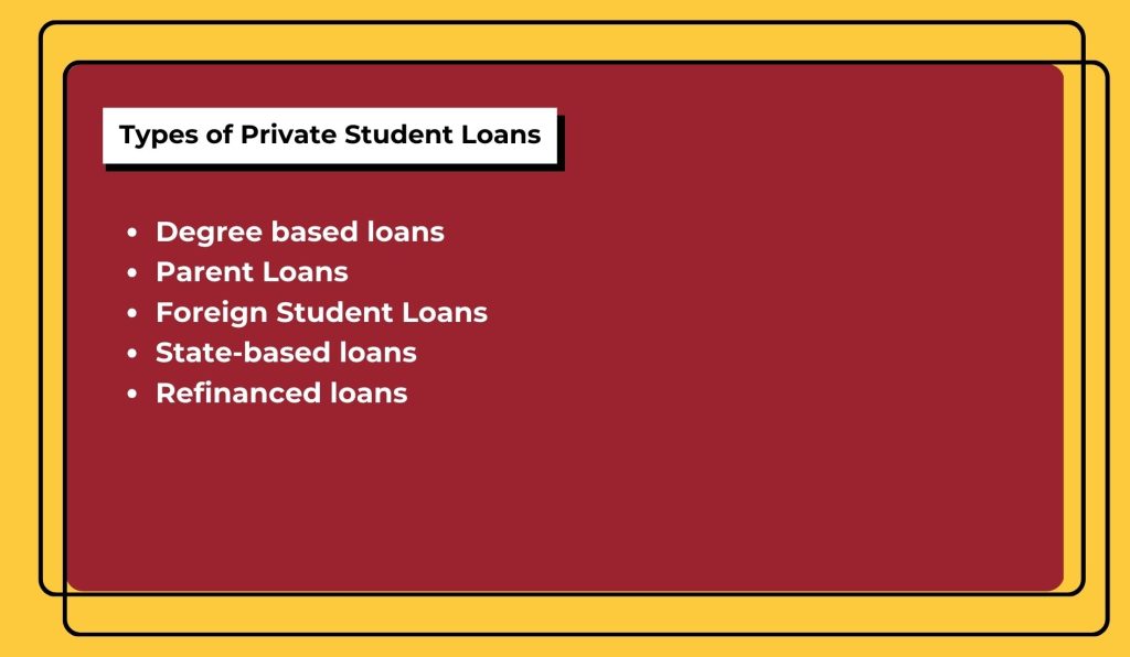 Types of Private Student Loans