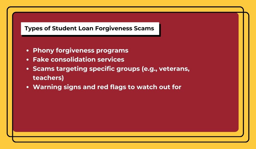 Types of Student Loan Forgiveness Scams